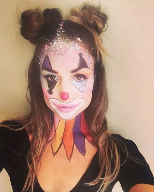 Glittery happy clown Halloween Make-up Becca Gray Make-Up Artist