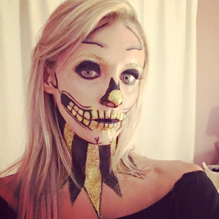 glitter halloween clown make up Becca Gray Make-Up Artist